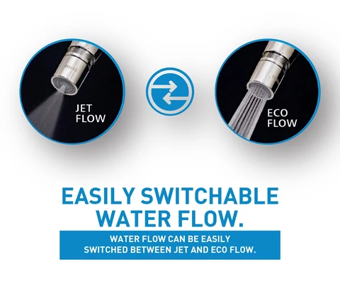 X22 Dual Flow Chrome Finish JET and ECO Flow Aerator - ECO365