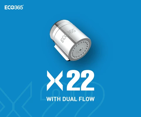 X22 Dual Flow Chrome Finish JET and ECO Flow Aerator - ECO365