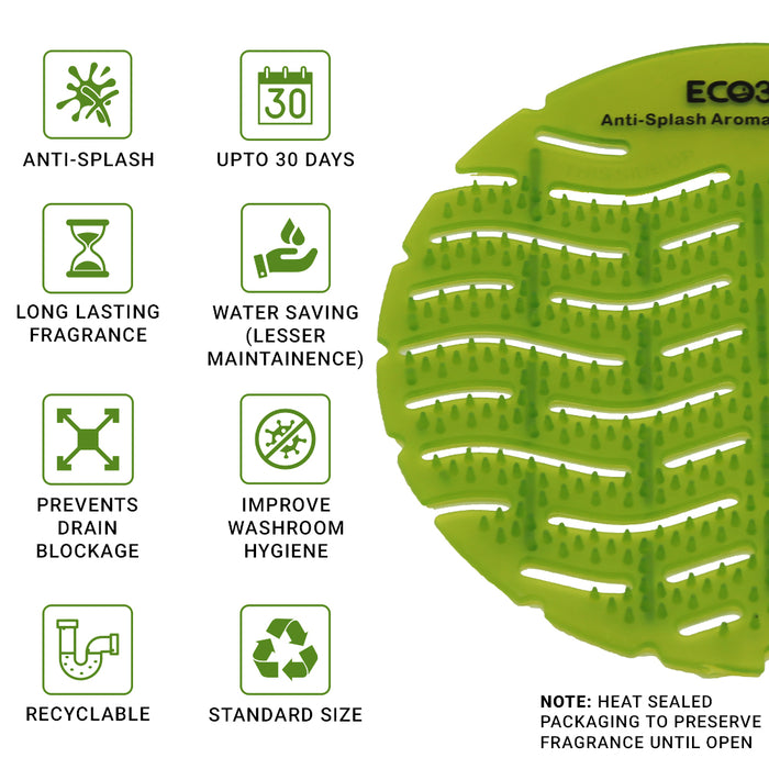 Urinal Screen- Green Fragrance (Pack of 10) - ECO365