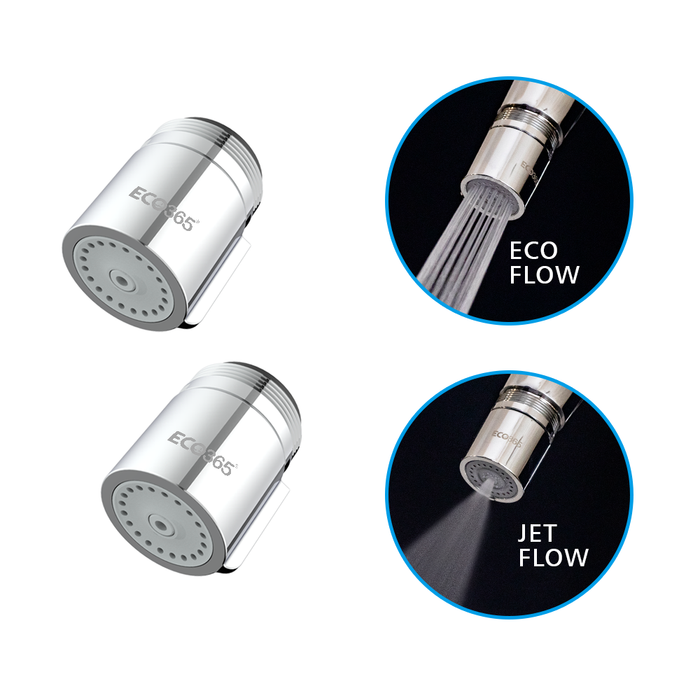 X22 Dual Flow Chrome Finish JET and ECO Flow Aerator - ECO365