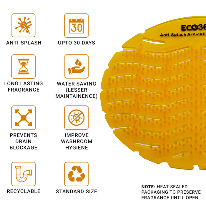 Urinal Screen - Orange Fragrance (Pack of 10) - ECO365