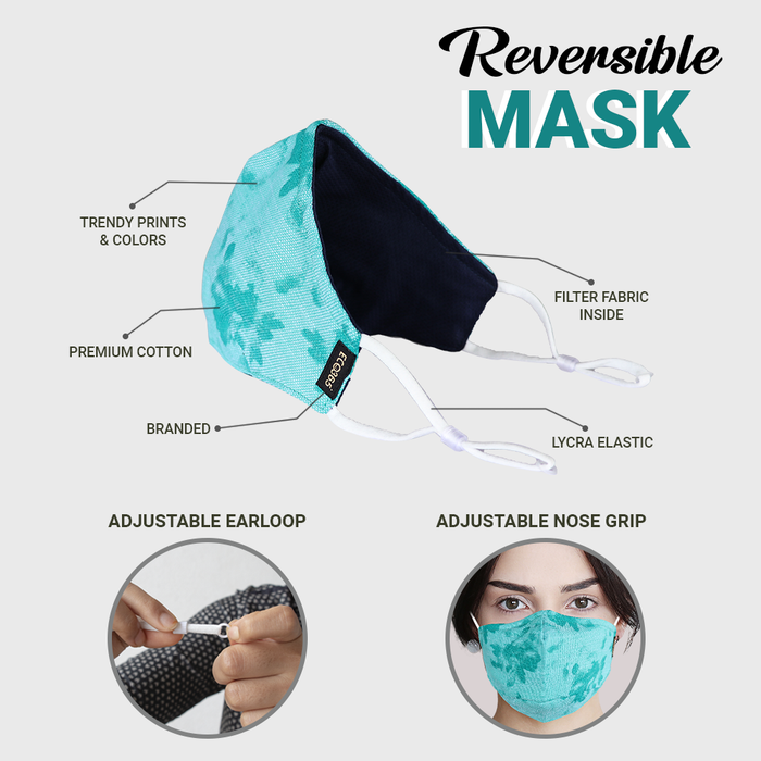 7 Layer Reversible Cotton Mask - Assorted Prints (Pack of 9) - ECO365