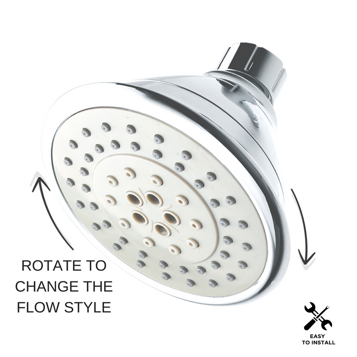 AirOxy Water Saving Shower Head 5 Flow in 1 - AO5R Pack of 3 - ECO365