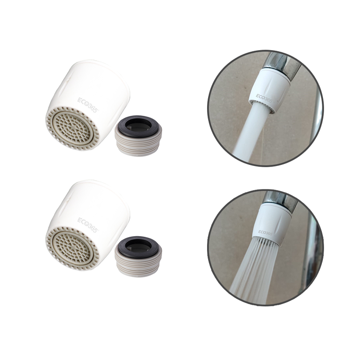 White Switch Aerator - Dual Flow - ECO365