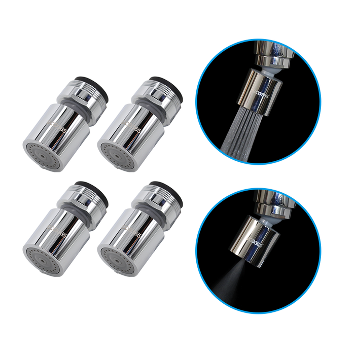 X22 Dual Flow Chrome Finish Aerator With 360 Degree Rotate Swivel - ECO365