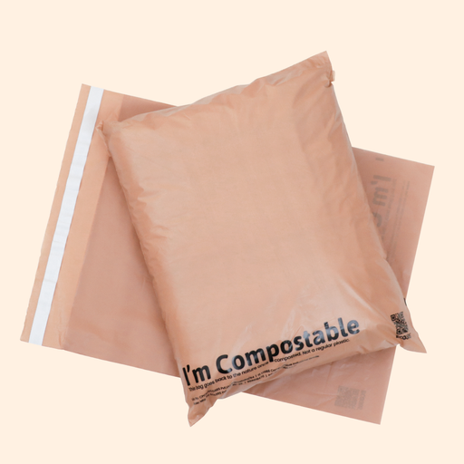 Tamper Proof Compostable Courier Bags (12"x14"+2" Flap)