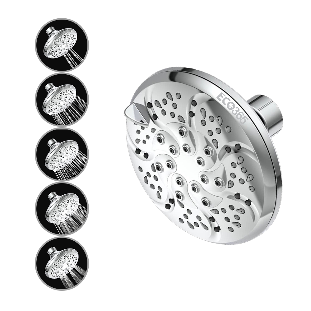 Multi-Function Shower Head with 5 Spray Modes – Chrome Finish