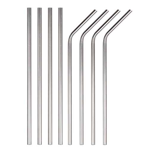 Stainless Steel Straw (4 Straight Straw+ 4 Bent Straw) - ECO365