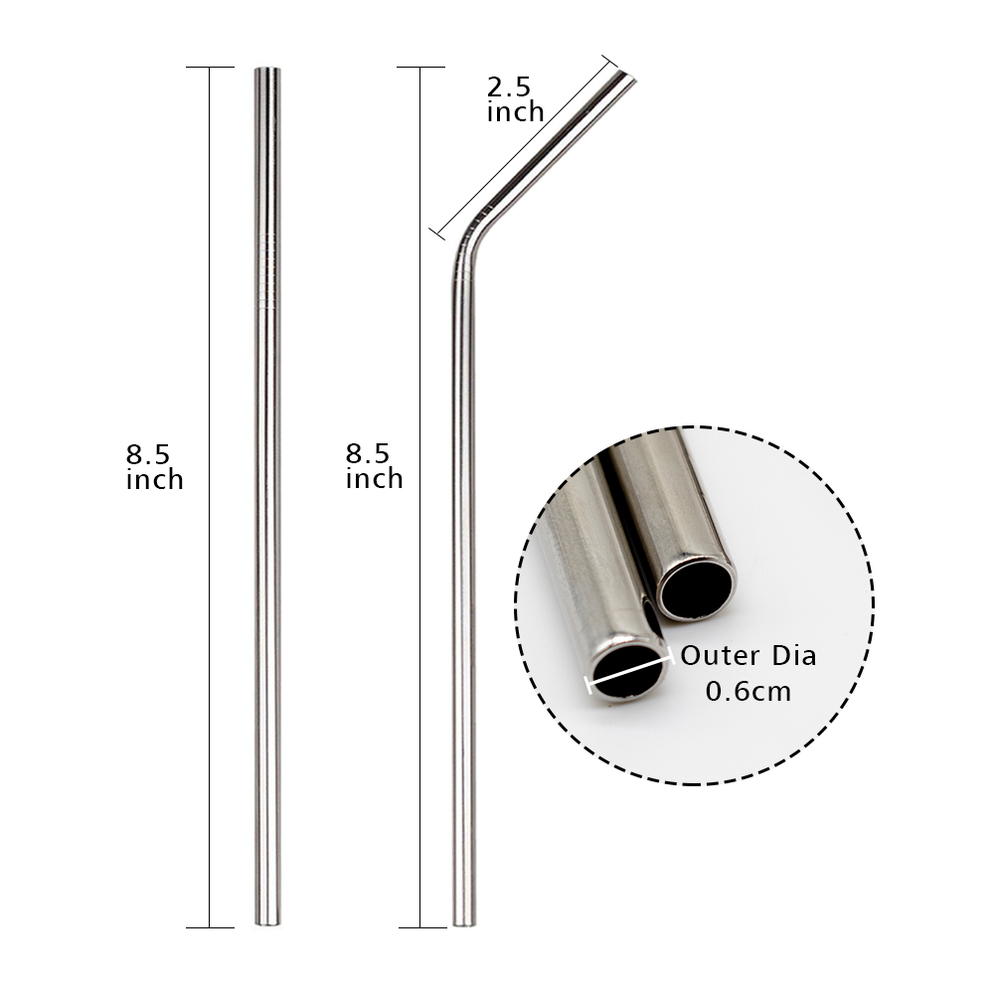 Four Inch Straw Stainless Steel Straw (4 Straight Straw) — ECO365
