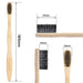 BAMBOO CHARCOAL TOOTHBRUSH - ECO FRIENDLY GIFT- HANDMADE - NATURAL DENTAL CARE PACK OF 2 - ECO365