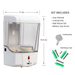 Wall Mount Automatic Sanitizer/Soap Dispenser (700ml) - ECO365