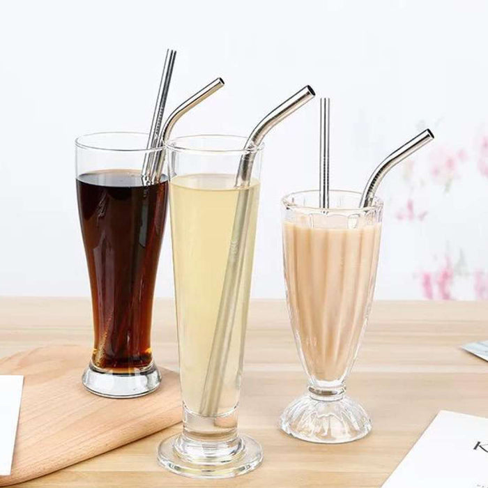 Stainless Steel Straw (Straight Straw, Bent Straw, Cleaning brush) - ECO365